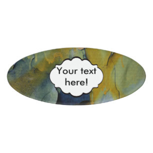 Peeling paint name tag