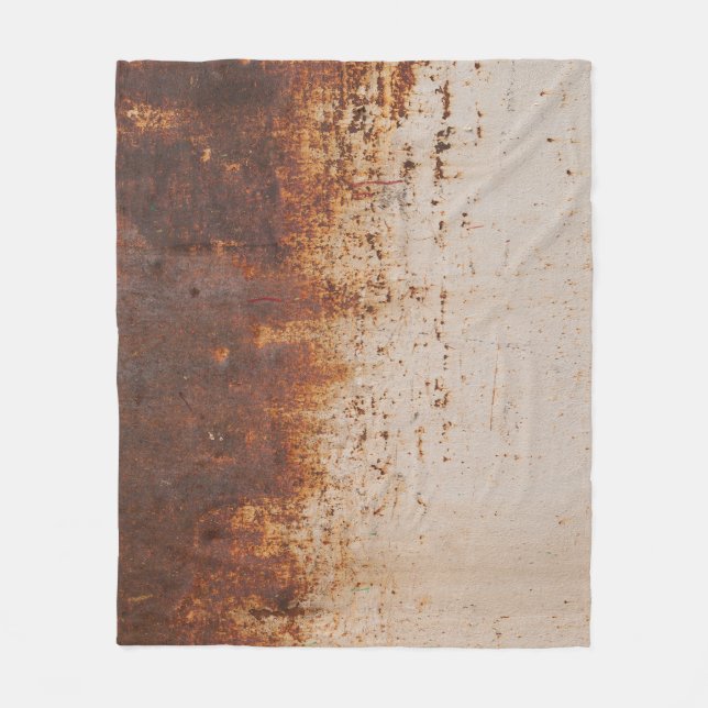 Peeling paint, rusty wall texture. fleece blanket (Front)