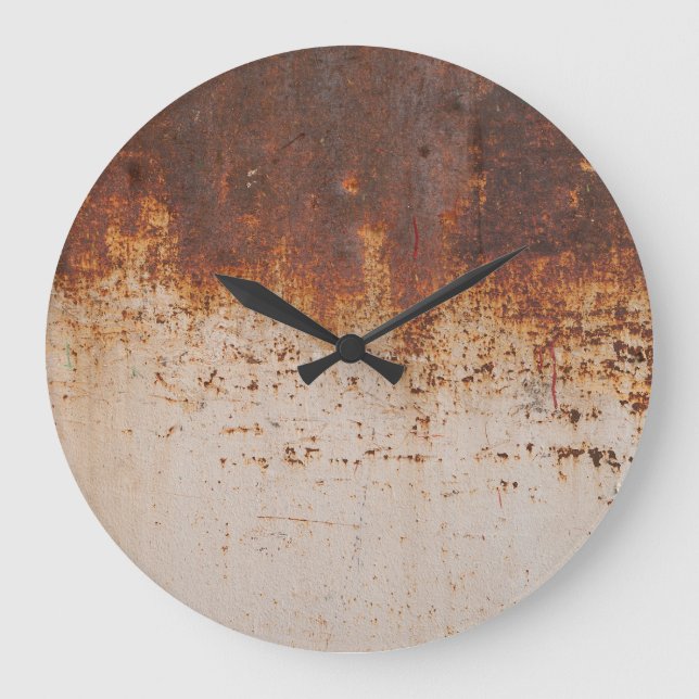 Peeling paint, rusty wall texture. large clock (Front)