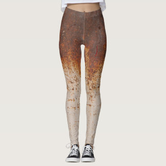 Peeling paint, rusty wall texture. leggings
