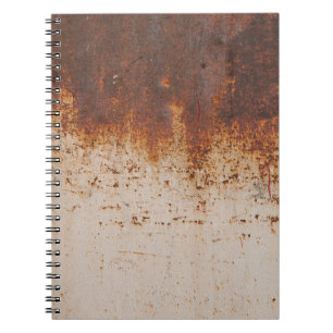 Peeling paint, rusty wall texture. notebook