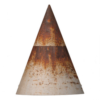 Peeling paint, rusty wall texture. party hat