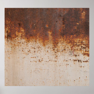 Peeling paint, rusty wall texture. poster