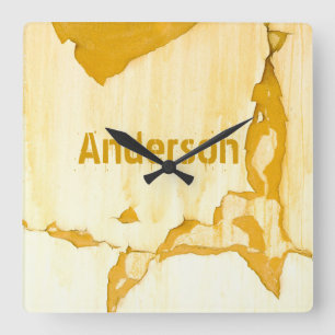 Peeling Paint Square Wall Clock