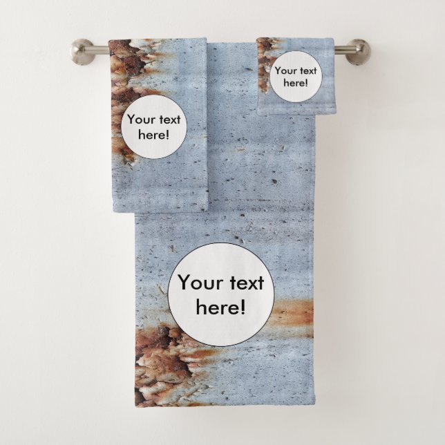 Peeling paint texture bath towel set (Insitu)