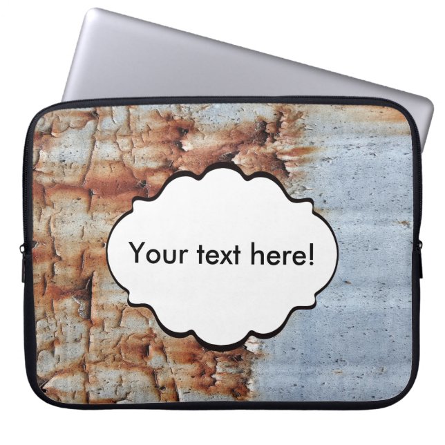 Peeling paint texture laptop sleeve (Front)