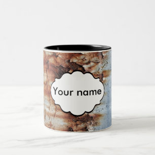 Peeling paint texture Two-Tone coffee mug