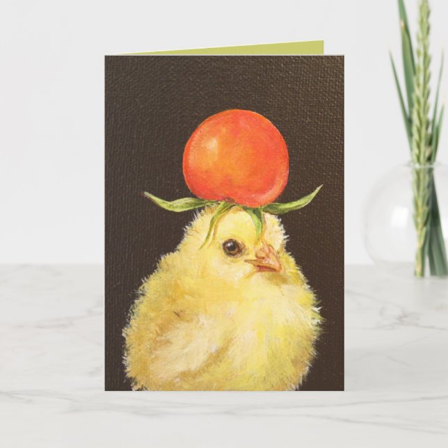 Peep avec carte casquette tomate cerise (Devant)
