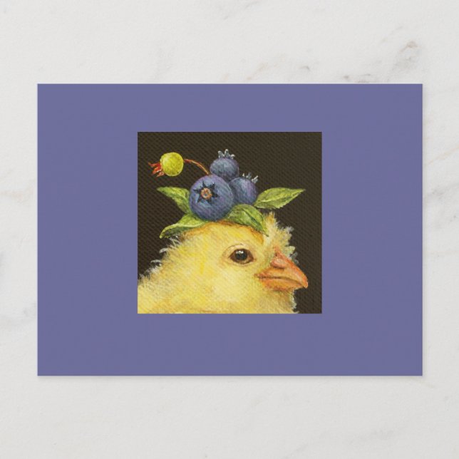 peep avec carte postale aux bleuets 2 (Devant)