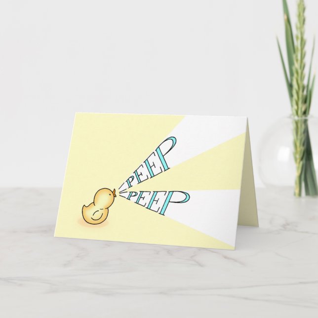 Peep Peep Little Chick, Easter Card (Front)