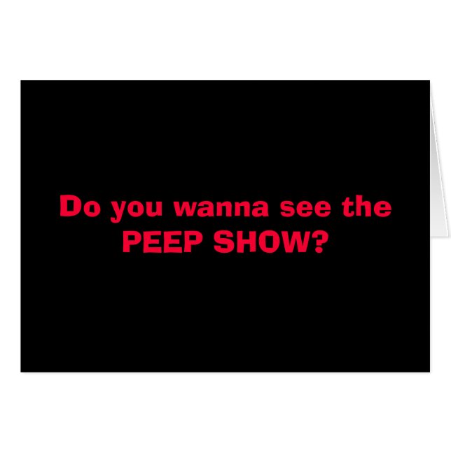 PEEP SHOW!!! (Front Horizontal)