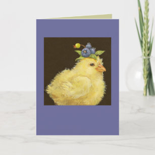 peep with blueberries card