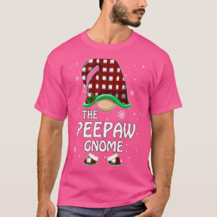 Peepaw Gnome Buffalo Red Plaid Matching Family Chr T-Shirt
