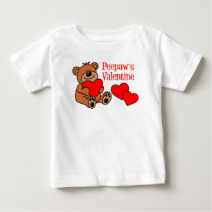 Peepaw's Valentine Bear Baby T-Shirt