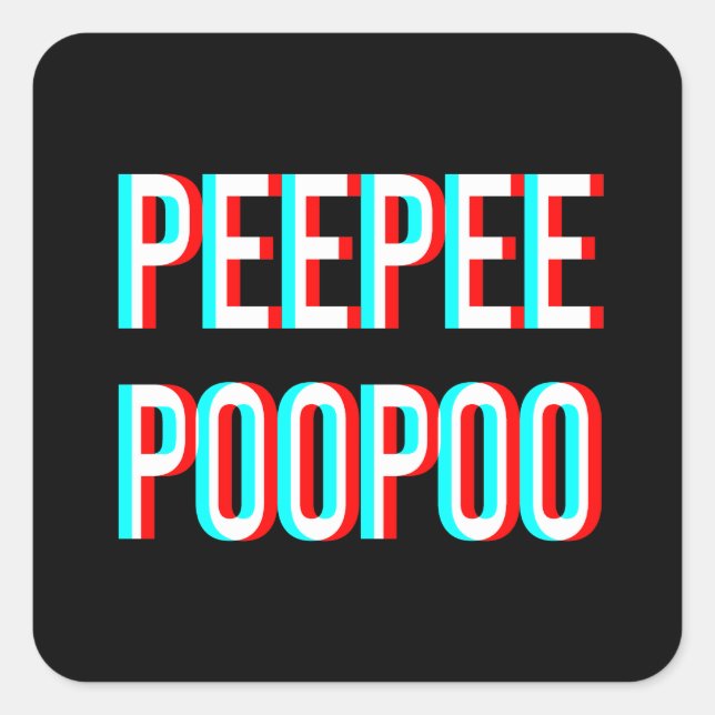 Peepee Poopoo Square Sticker (Front)