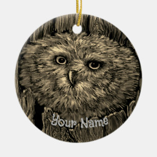 Peeper Owl Ceramic Ornament