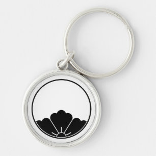Peephole-view rhombic chinese flower in threadlike keychain