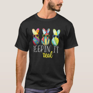 Peepin It Real Happy Easter Bunny Egg Hunt  Kid Hi T-Shirt