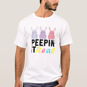 Peepin it Real Jour de Pâques Bunny T-shirt