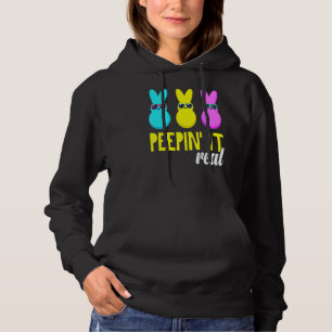 Peepin It Real Outfit Happy Easter Bunny Egg Hunt  Hoodie