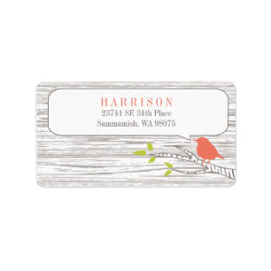 Peeping Birdie Return Address Label