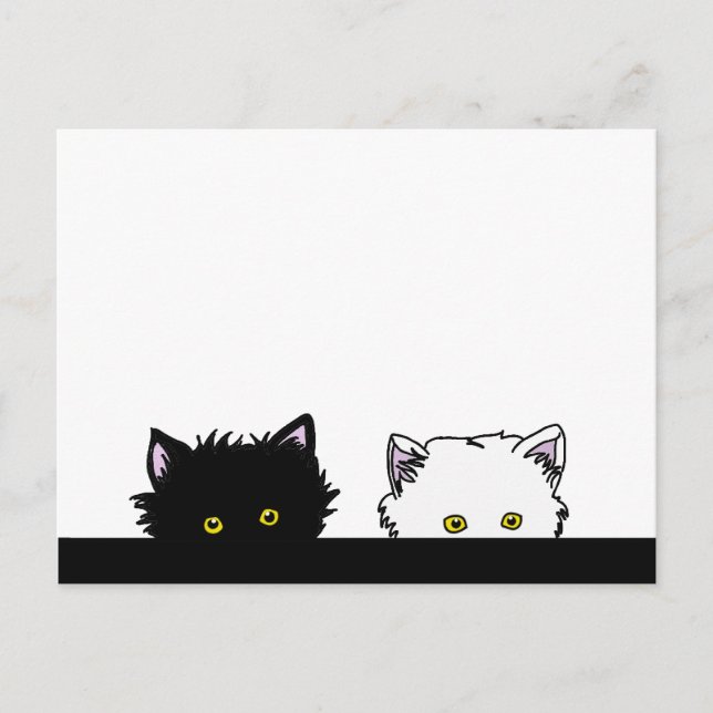 Peeping Kittens Postcard (Front)