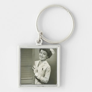 Peeping Nurse Keychain