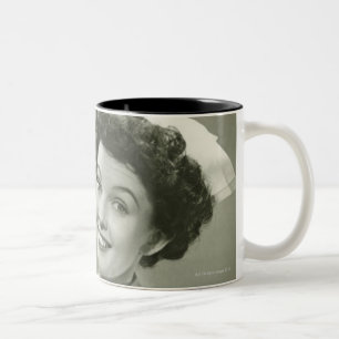 Peeping Nurse Two-Tone Coffee Mug