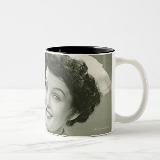 Peeping Nurse Two-Tone Coffee Mug (Right)