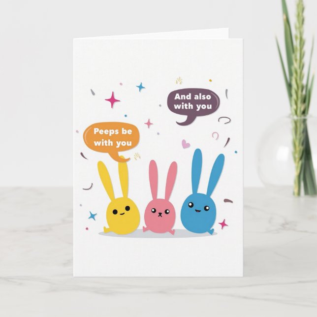 Peeps Be With You Funny Card (Front)