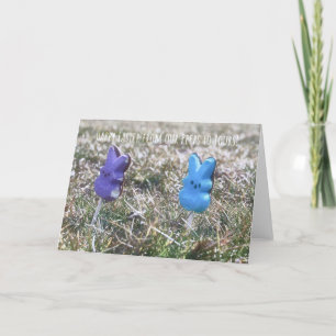 PEEPS IN THE GRASS Greeting Card
