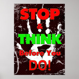 Peer Pressure Poster - Stop & Think Before You Do!