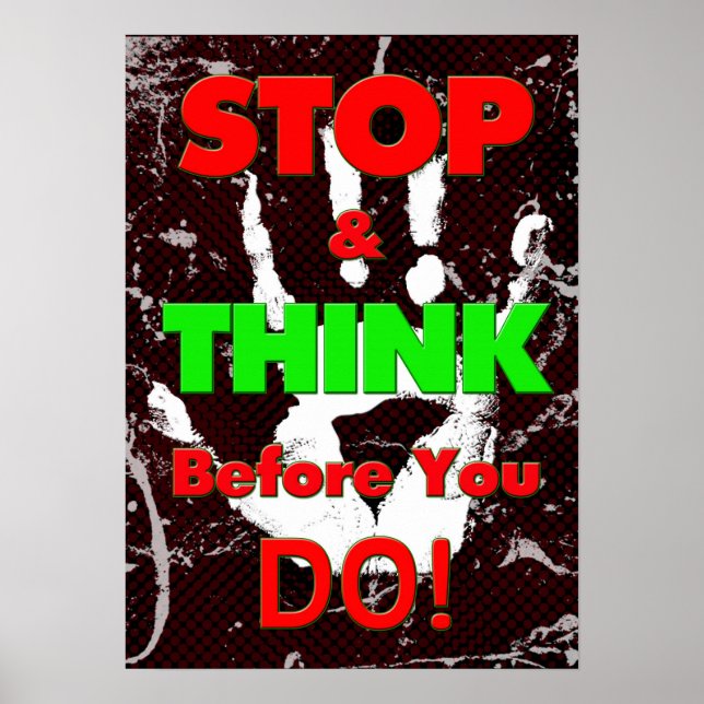 Peer Pressure Poster - Stop & Think Before You Do! (Front)