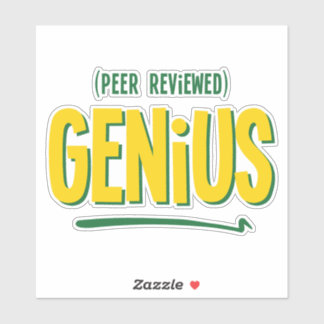 Peer Reviewed Genius Vinyl Sticker