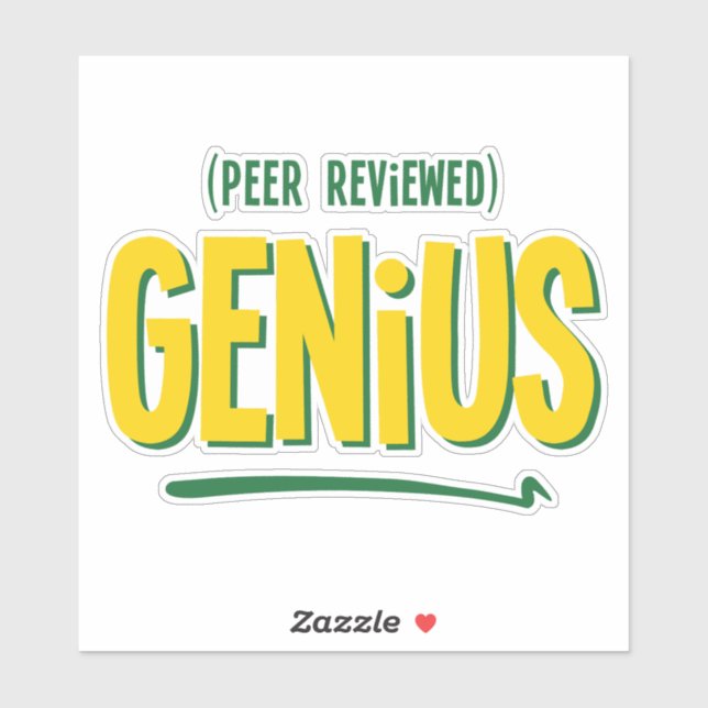 Peer Reviewed Genius Vinyl Sticker (Sheet)