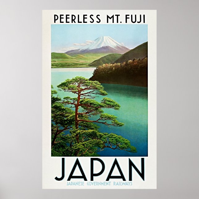 Peerless Mt. Fuji 1930s Japan Travel Poster (Devant)