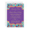 Peerless Paisley Orange & Aqua Wedding Invitation