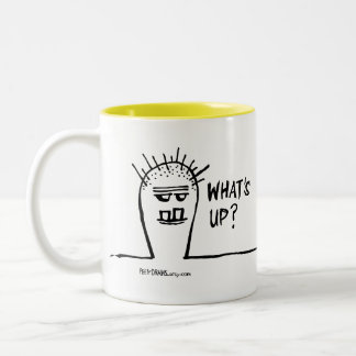 Peety Draws - What's Up? Two-Tone Coffee Mug