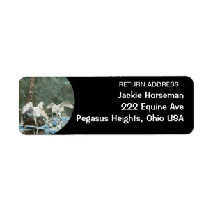 PEGASI HORSE Fantasy Return Address Labels