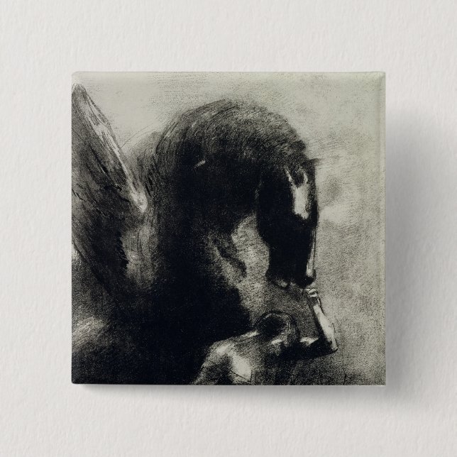 Pegasus 2 Inch Square Button (Front)
