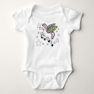 Pegasus and Stars Baby Bodysuit