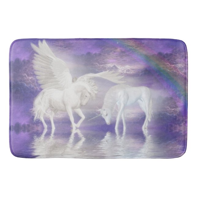 Pegasus and unicorn bath mat (Front)
