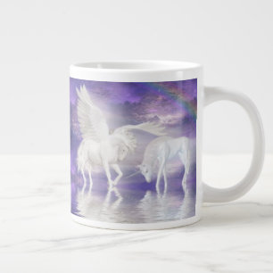 Pegasus and unicorn large coffee mug