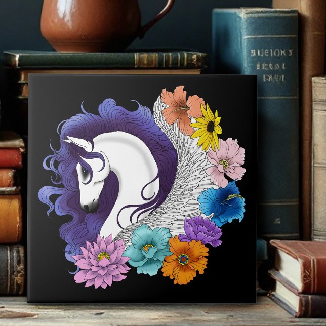 Pegasus Black Floral Tile (Creator Uploaded)