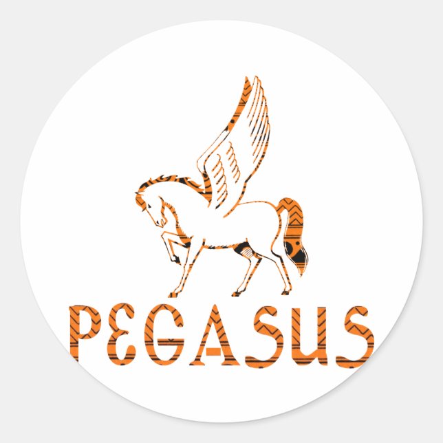 Pegasus Classic Round Sticker (Front)