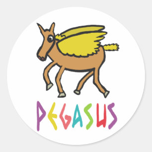 Pegasus Classic Round Sticker