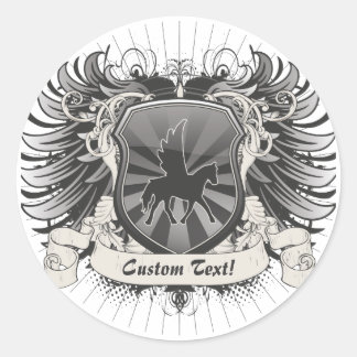 Pegasus Crest Classic Round Sticker
