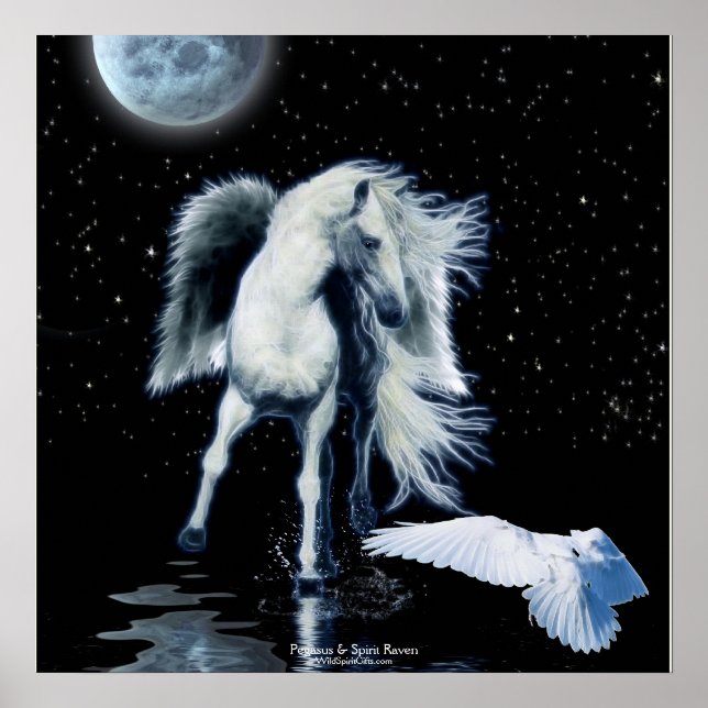 PEGASUS et affiche BLANCHE d'imaginaire de RAVEN (Devant)