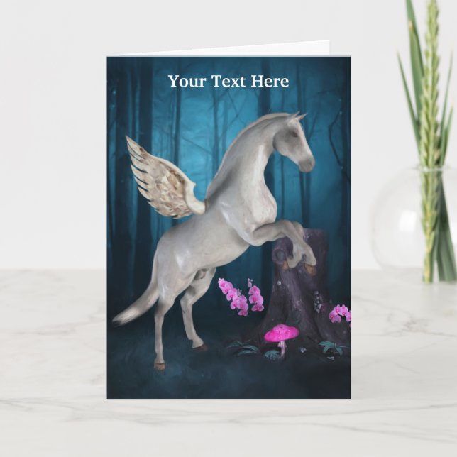 Pegasus Fantasy Horse Photo Card (Front)