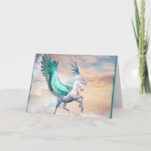 Pegasus Greeting Card & Envelope, You Customize!